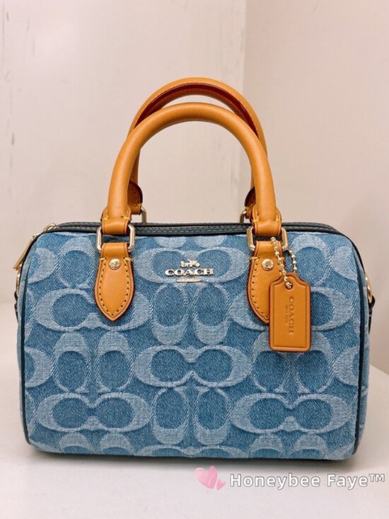 Coach Handbags - Mini Rowan Crossbody Bag In Signature Denim CDQ36